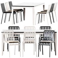 Palissade Upholstered Chair by Hay and Pop Table by DesignByThem