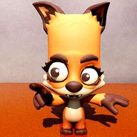 cartoon Zooba Nix 3d Model animated Ready For Games