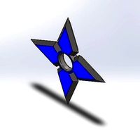 Blue LED Shuriken-Ninja Star