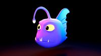 Cartoon Monster Fish