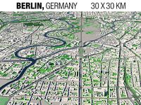 Berlin Germany 30x30km 3D City Map