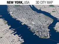 New York USA 3D Model City Map