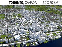 Toronto Canada 50x50km 3D City Map