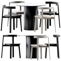 Dial Dining Table and Twill Chair by DesignByThem