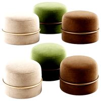 K2 C-2225 Fabric Pouf by Paged