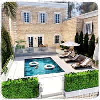 Mediterranean House With Pool Blender Scene