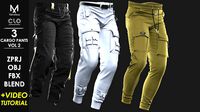 3 Cargo Pants VOL 2 - Marvelous  ZPRJ  OBJ BLEND Tutorial