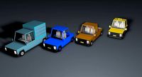cars 3D lowpoly cartoon