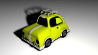 Low poly car cartoon