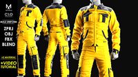 Male Uniform - Marvelous - Clo3d  ZPRJ  OBJ BLEND Tutorial