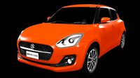 SUZUKI SWIFT BRIGHT ORANGE 3D MODEL