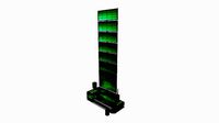 Satellite B01 Black Green - SciFi Space Design