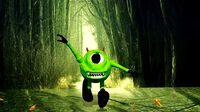 cartoon mike wazowski low Polly 3d model rigged