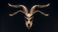 demon goat skull ornate