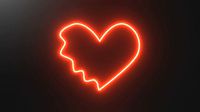 Broken Heart Neon Sign