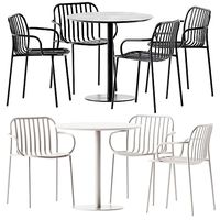 Round Dining Table by Vineko and Metis Line Armchair by TrabA