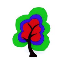 Cartoon tree 3d model
