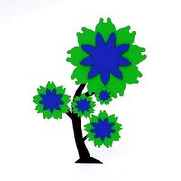 Abstract toon tree 3d model