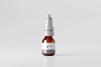 brown glass bottle for medicine pills or liquids
