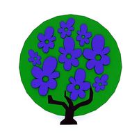 Cartoon tree 3d model
