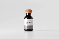 brown glass bottle for medicine pills or liquids