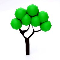 Abstract toon tree 3d model