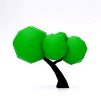Cartoon tree 3d model