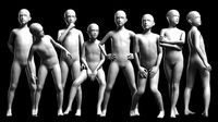 Animated Kid 7-20 Years Base Mesh V2 - 8 poses