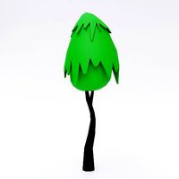 Toon tree 3d model