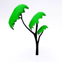 Cartoon tree 3d model