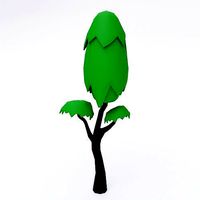 Cartoon tree 3d model