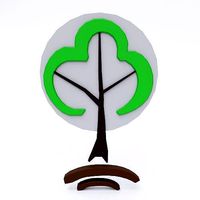 Cartoon tree 3d model