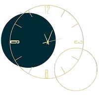 Modern Round Oversized Wall Clock Home Decor Art in Green