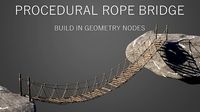 Procedural Rope Bridge - Blender Geo Nodes
