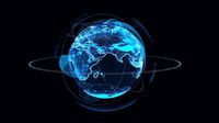 Animated Hologram Planet Earth v4