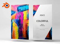 Animated 3D ART CARDS template for Blender Eevvee render