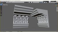 Decorative Crown Molding 3D model 001