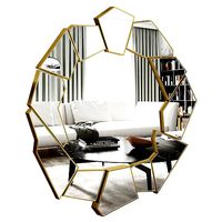 CRACKLE ROUND MIRROR