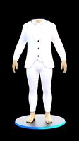 Man 3 Piece Suit with White and Black colurs Asset