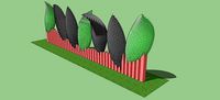 Decorative wall elips slice artwork