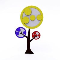 Cartoon candy tree 3d model