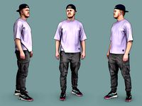Guy in Purple T-shirt standing