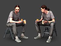 Worker in Gray Chew