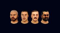 4 Male Heads