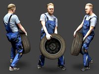 Stylized Car Mechanic Character