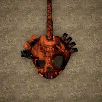 Burned Russian T90 Tank Turret debris