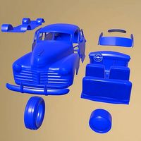 CHEVROLET FLEETLINE AERO SEDAN 1948 PRINTABLE CAR IN  PARTS | 3D
