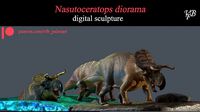 Nasutoceratops diorama for 3D printing | 3D