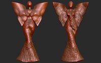 pottery ceramic statue angel sculpture | 3D