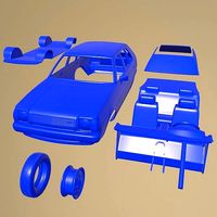 MAZDA 323 FAMILIA 1978 PRINTABLE CAR IN SEPARATE PARTS | 3D